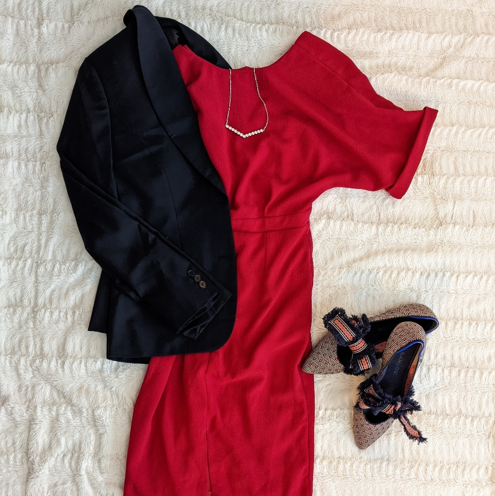 ASOS Red Midi Dress